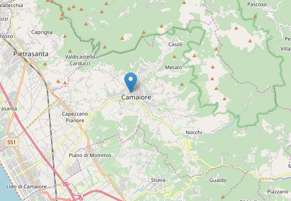 Scossa di terremoto in Versilia - Epicentro a Camaiore